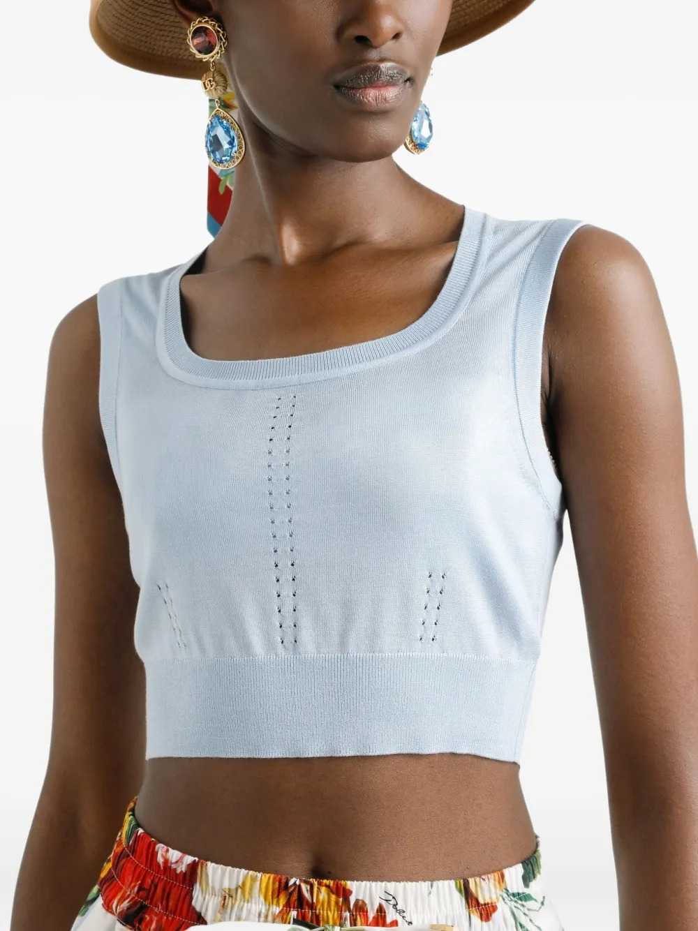 Dolce & Gabbana Women Silk-Blend Top DOLCE & GABBANA