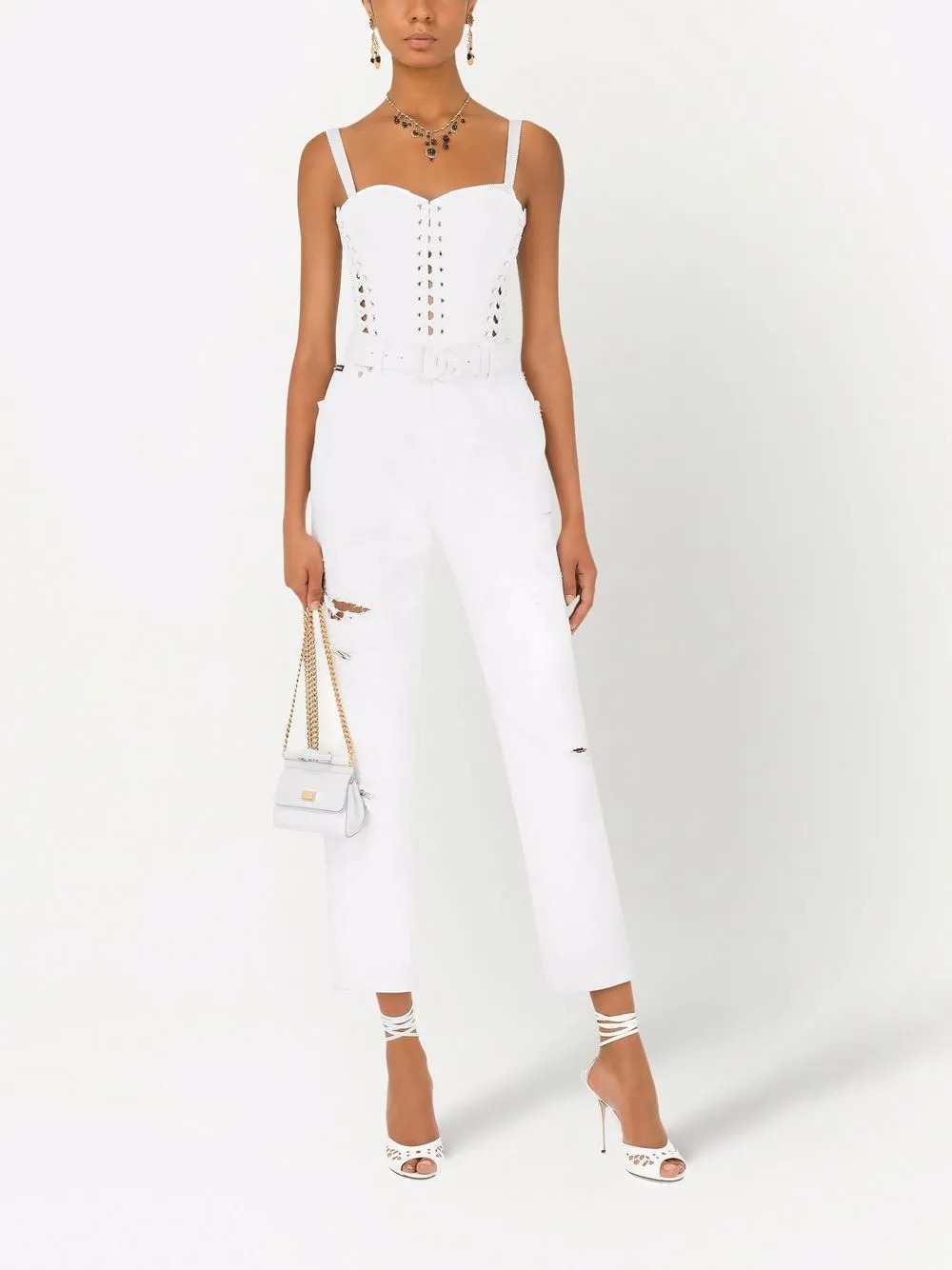 Dolce & Gabbana Women Gabardine Bustier Top DOLCE & GABBANA