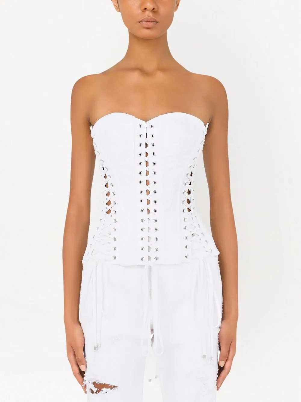 Dolce & Gabbana Women Gabardine Bustier Top DOLCE & GABBANA