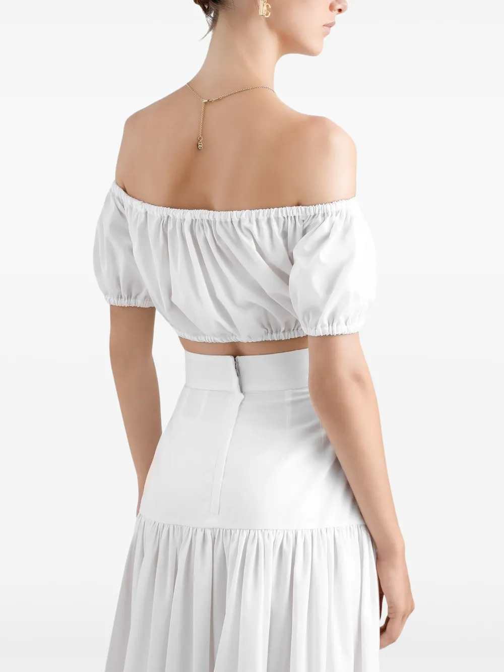 Dolce & Gabbana Women Ruched Cropped Top DOLCE & GABBANA