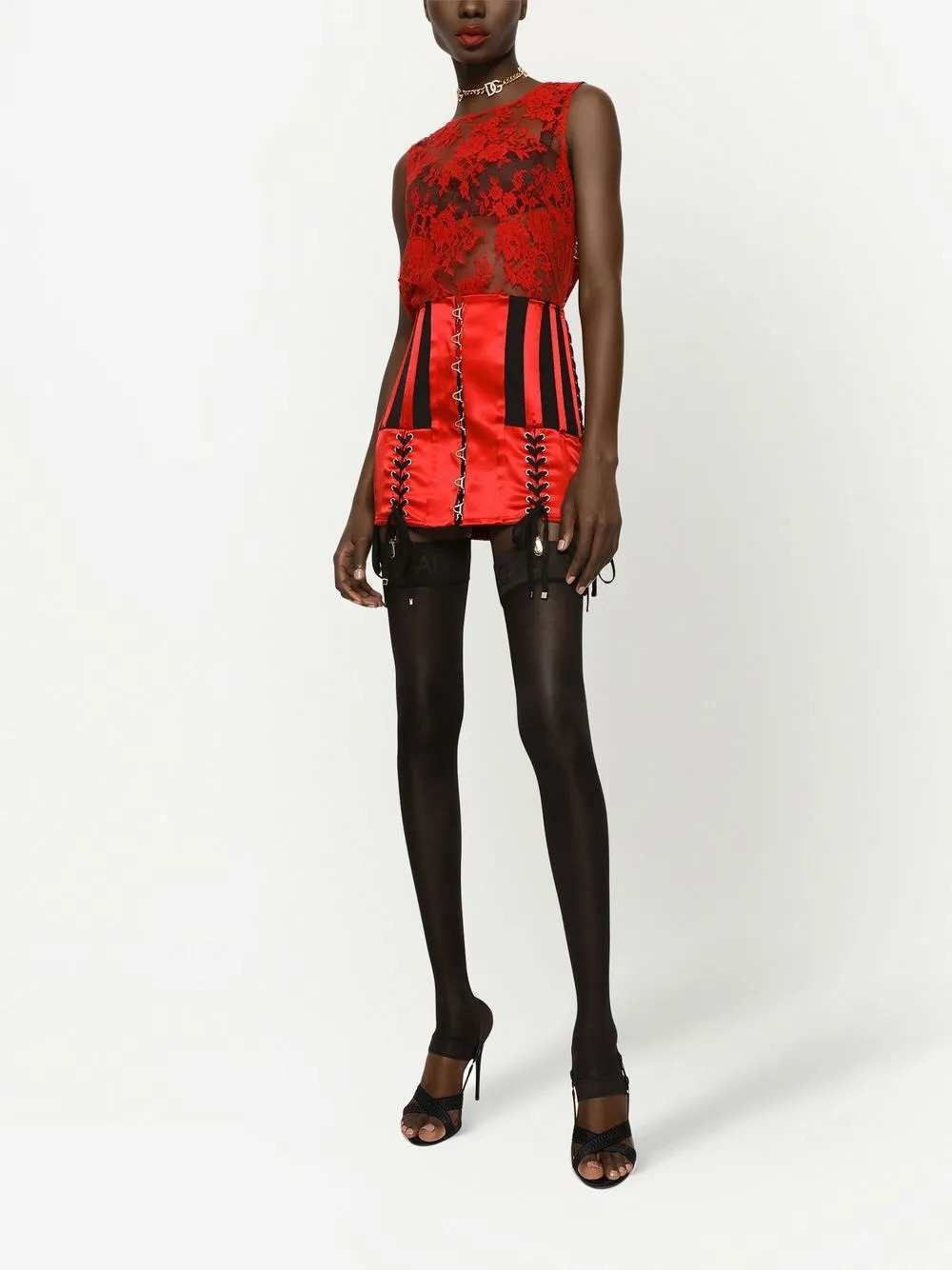 Dolce & Gabbana Women Chantilly Lace Sleeveless Top DOLCE & GABBANA