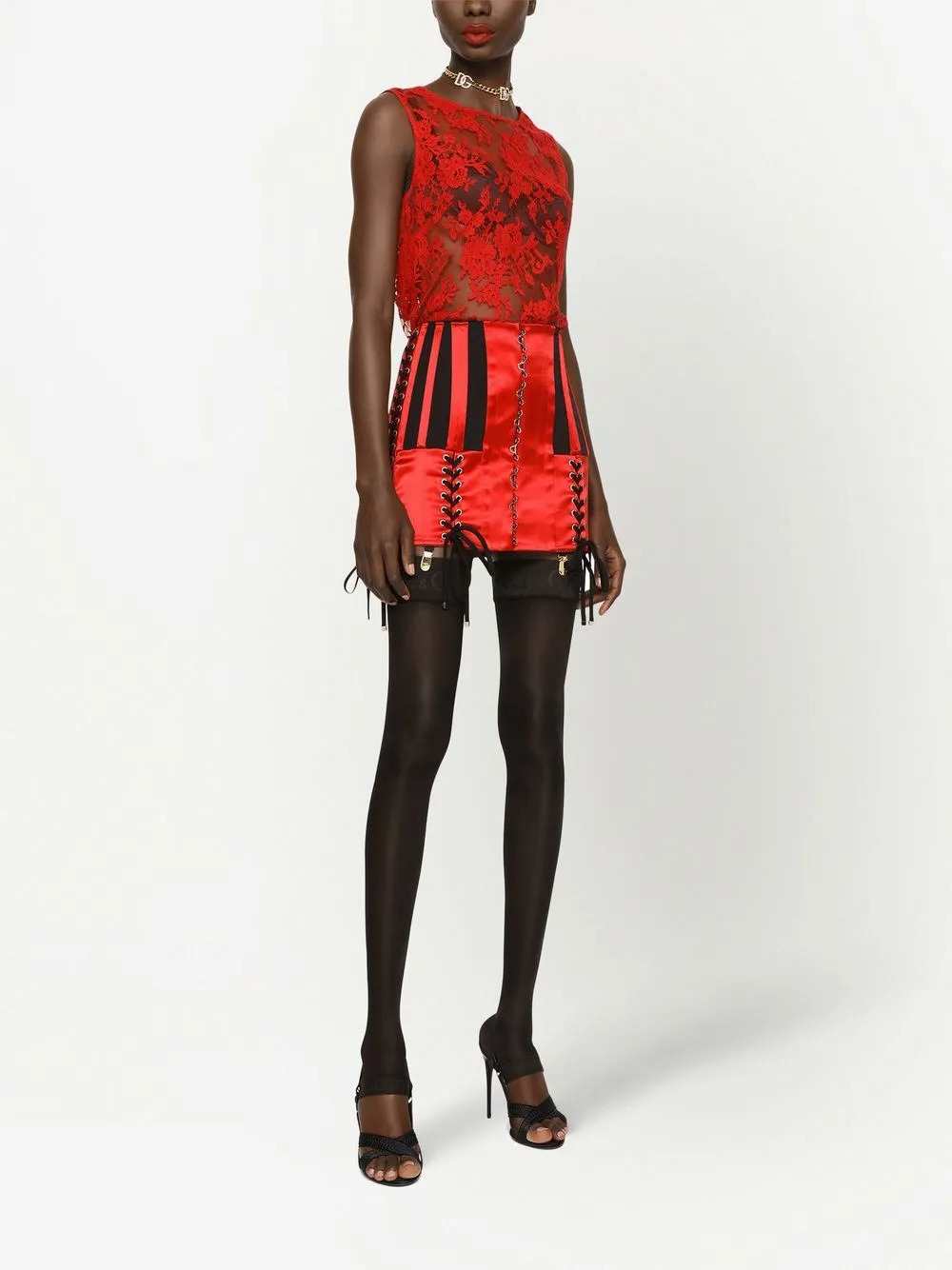 Dolce & Gabbana Women Chantilly Lace Sleeveless Top DOLCE & GABBANA