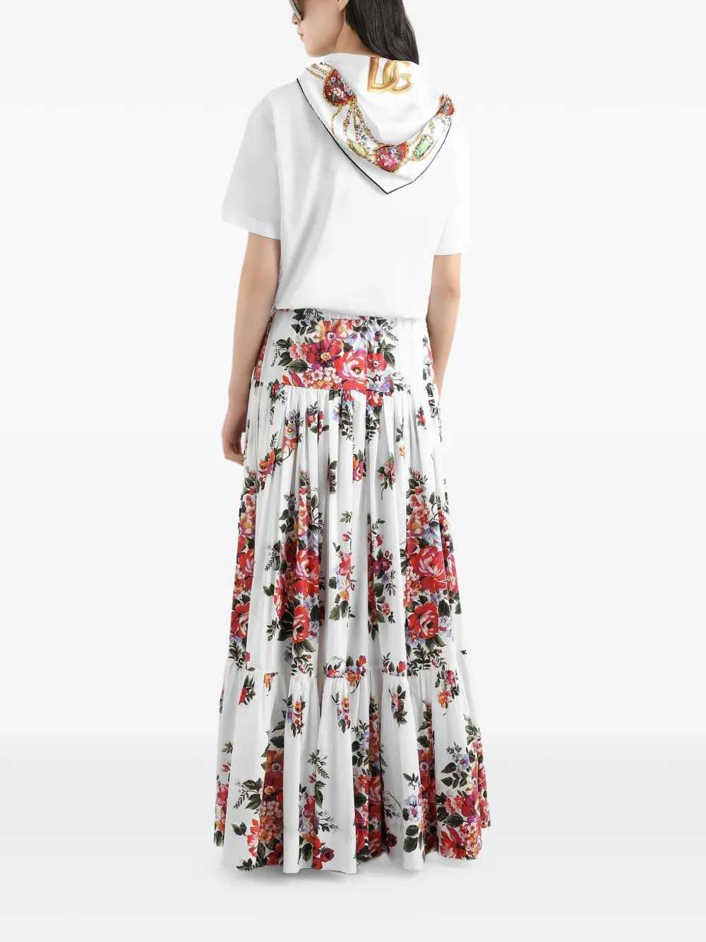 Dolce & Gabbana Women T-Shirt With Scarf Detail And Logo DOLCE & GABBANA