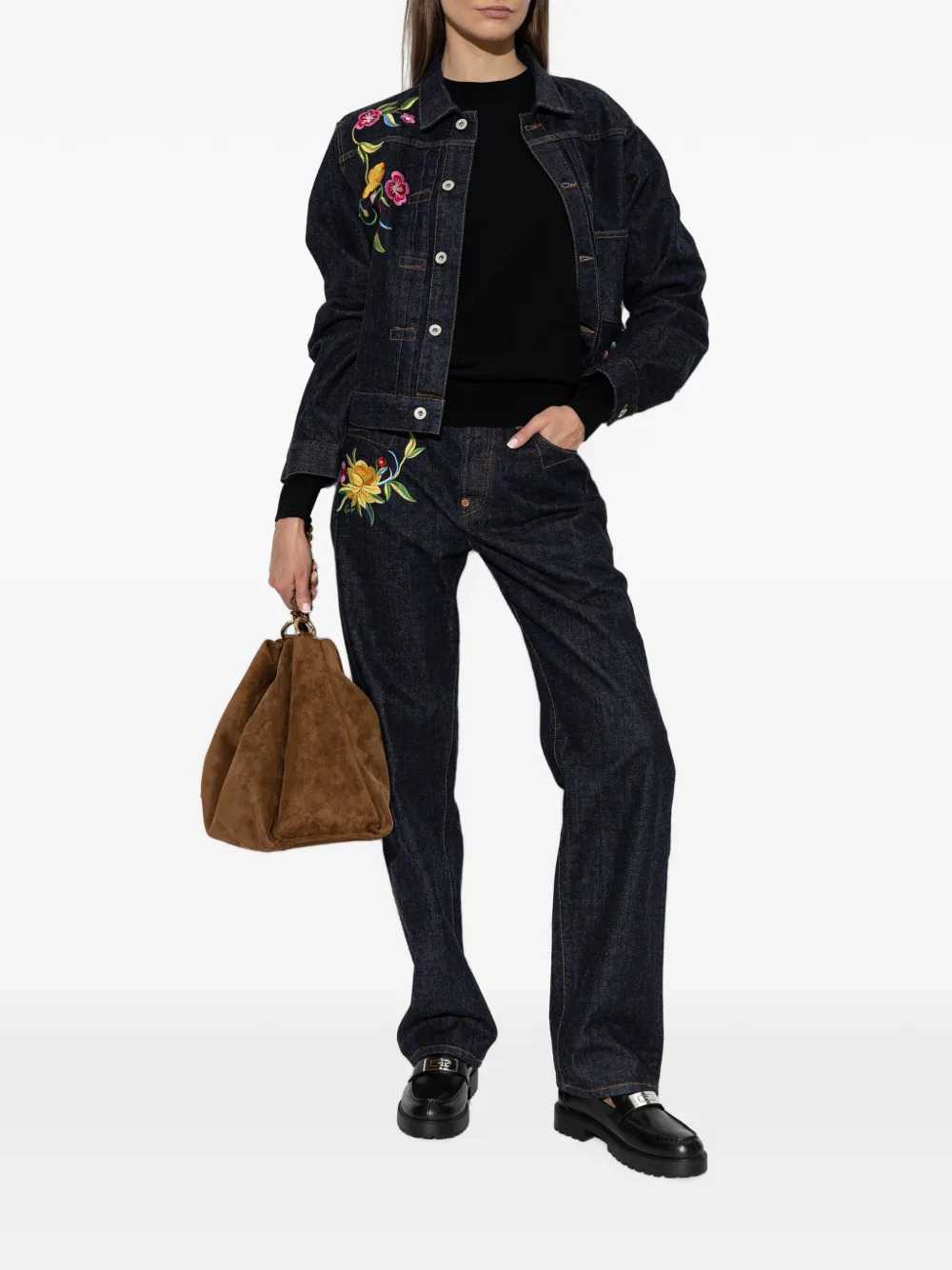 Kenzo Women Floral-Pattern Denim Jacket KENZO