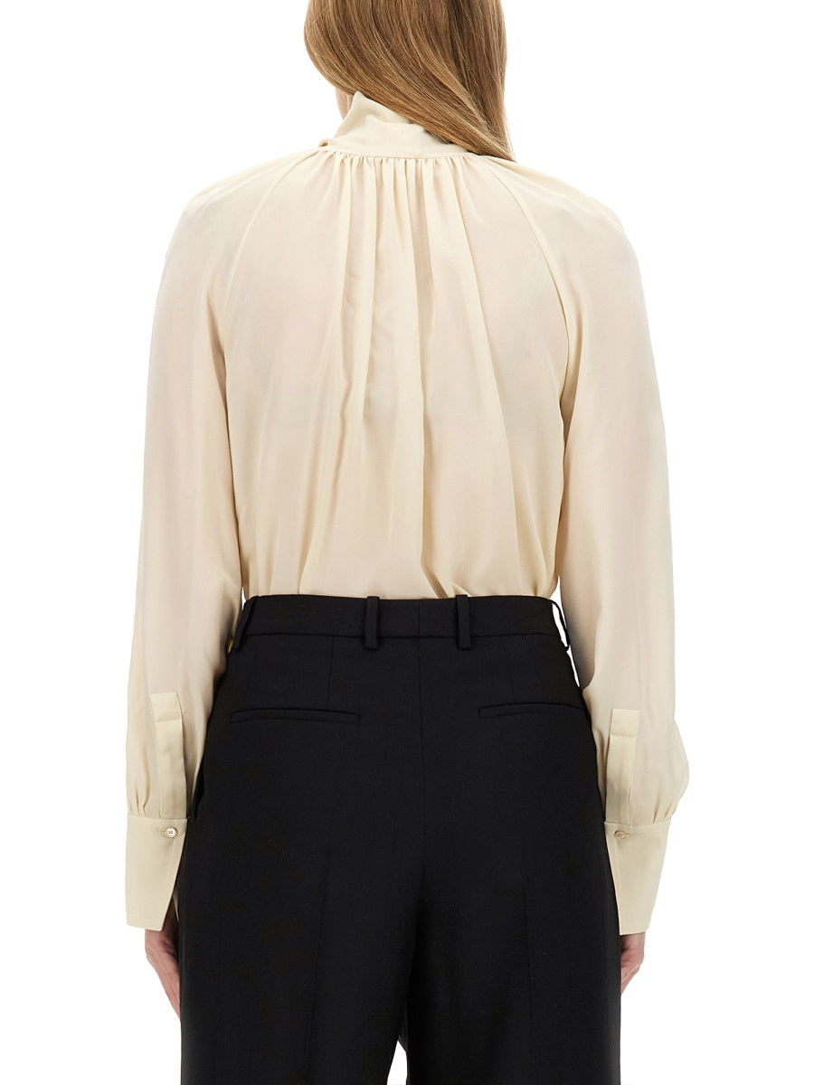 Givenchy Women Silk Shirt With Lavalliére Collar GIVENCHY