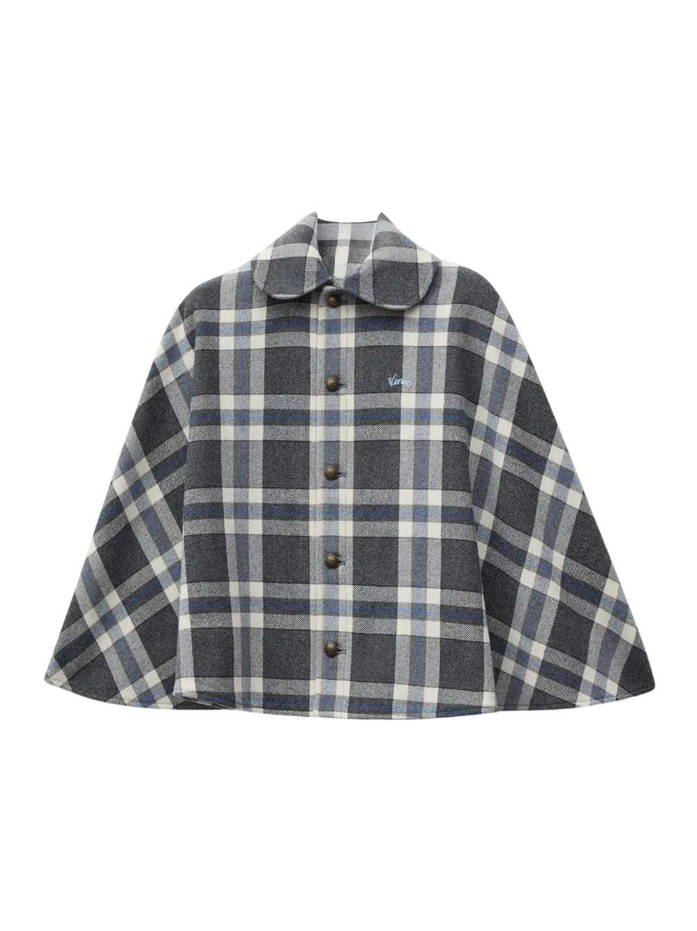 Kenzo Women `Kenzo Checks` Wool-Blend Military Cape KENZO