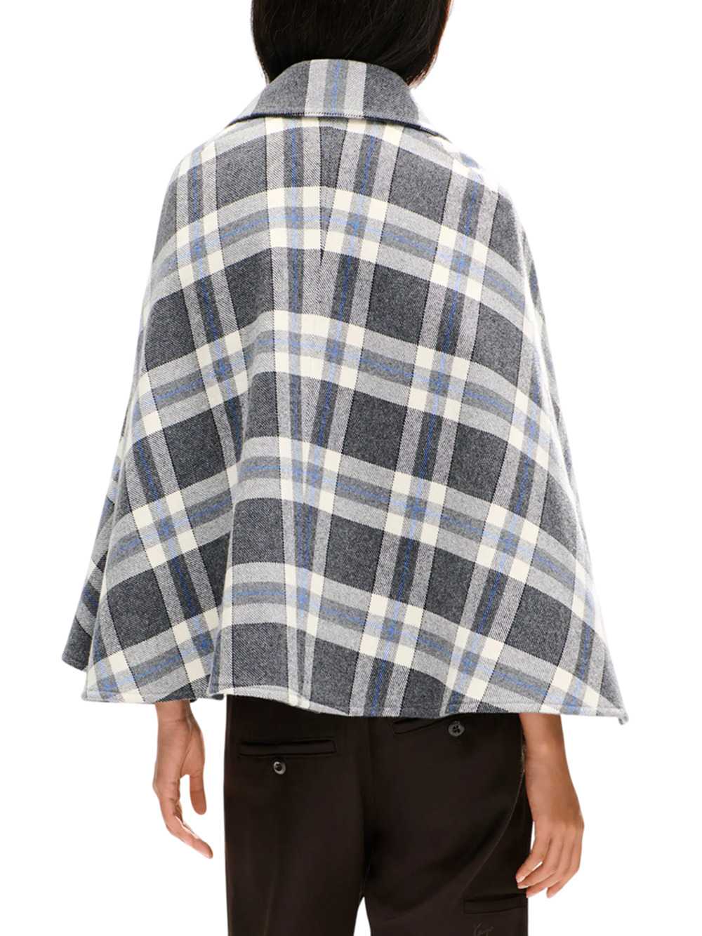 Kenzo Women `Kenzo Checks` Wool-Blend Military Cape KENZO