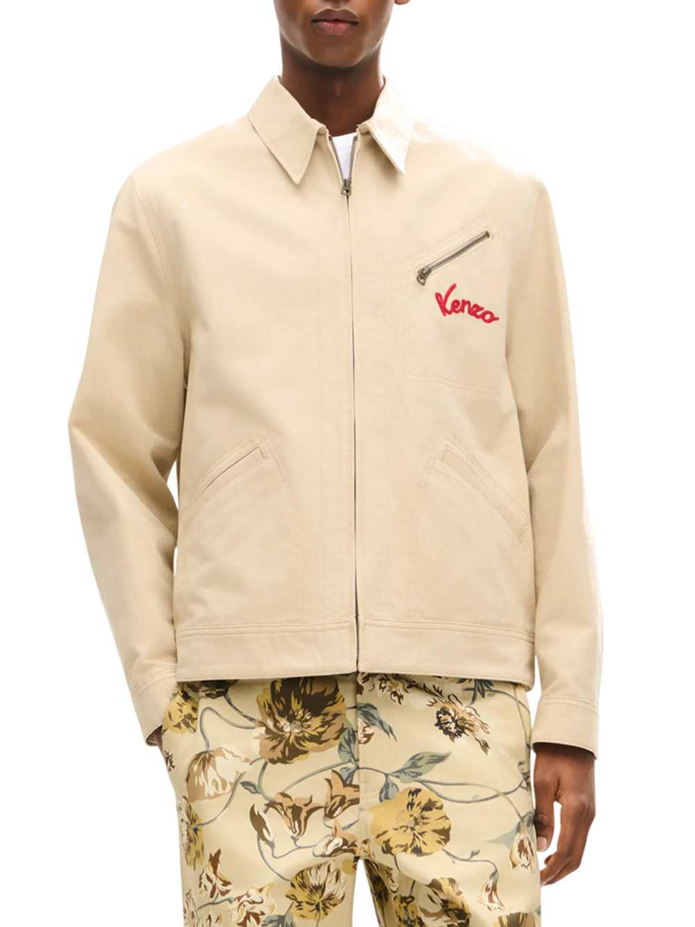 Kenzo Men `Kenzo Varsity` Embroidered Cotton Jacket KENZO
