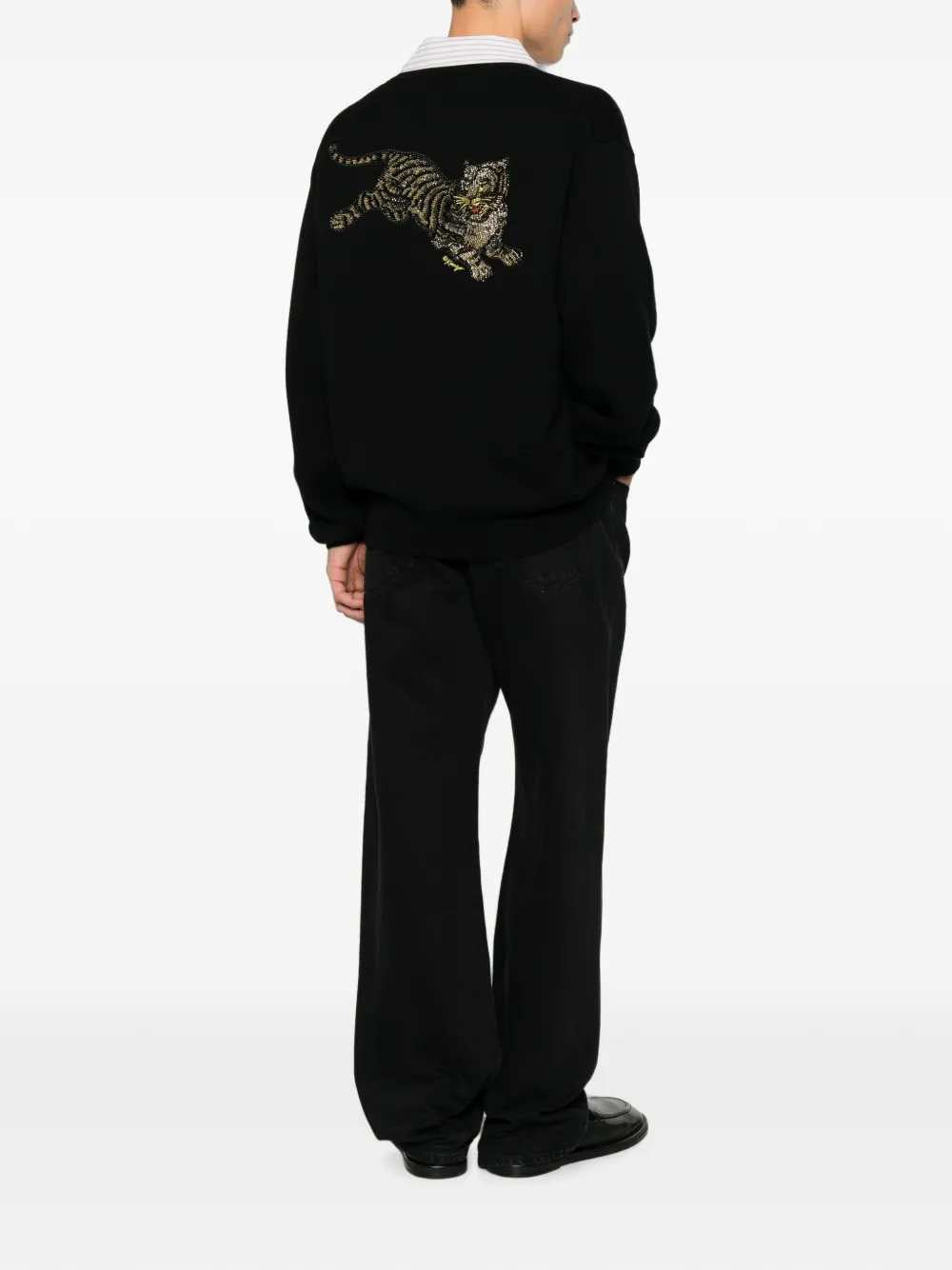 Kenzo Men Beaded Tiger-Motif Cardigan KENZO