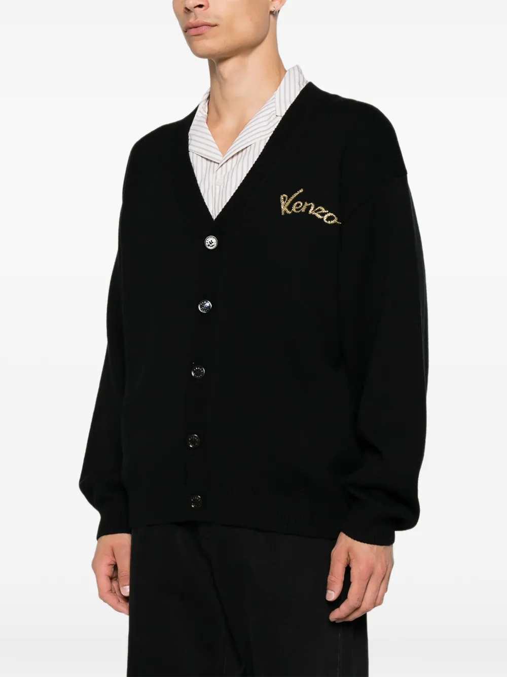 Kenzo Men Beaded Tiger-Motif Cardigan KENZO