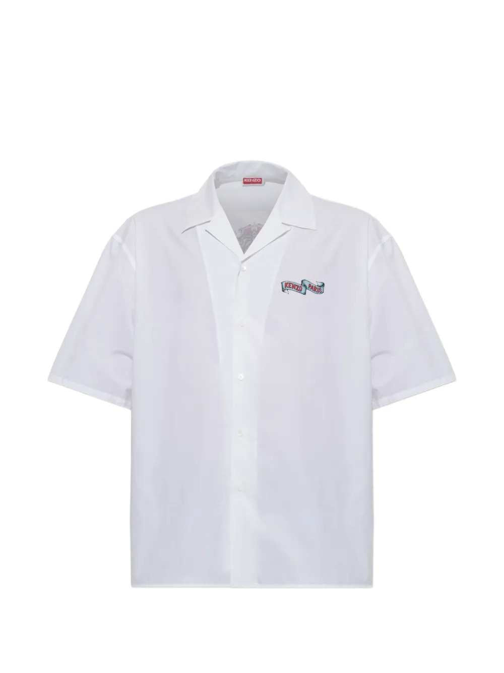 Kenzo Men Short-Sleeved Shirt With Tiger Print KENZO