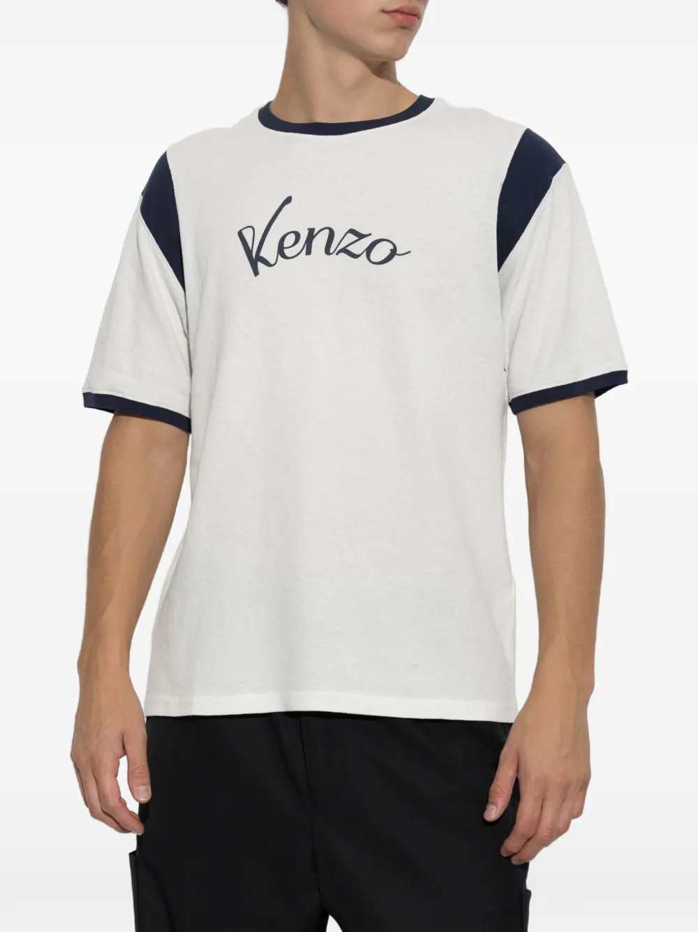 Kenzo Men College-Style Cotton T-Shirt KENZO