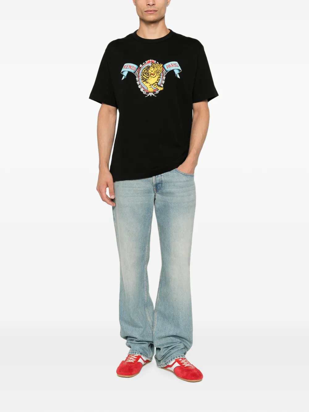 Kenzo Men Leaping Tiger Print T-Shirt KENZO