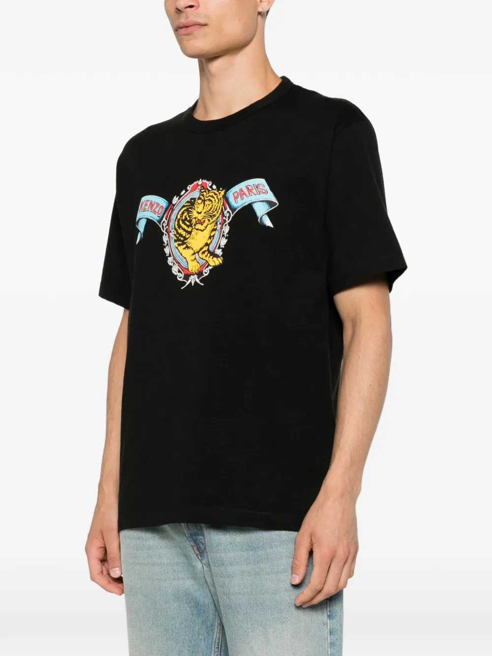 Kenzo Men Leaping Tiger Print T-Shirt KENZO