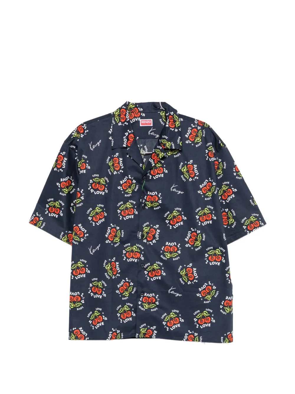 Kenzo Men Short-Sleeved Shirt With Cherry Print KENZO