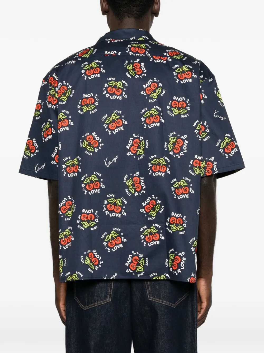 Kenzo Men Short-Sleeved Shirt With Cherry Print KENZO