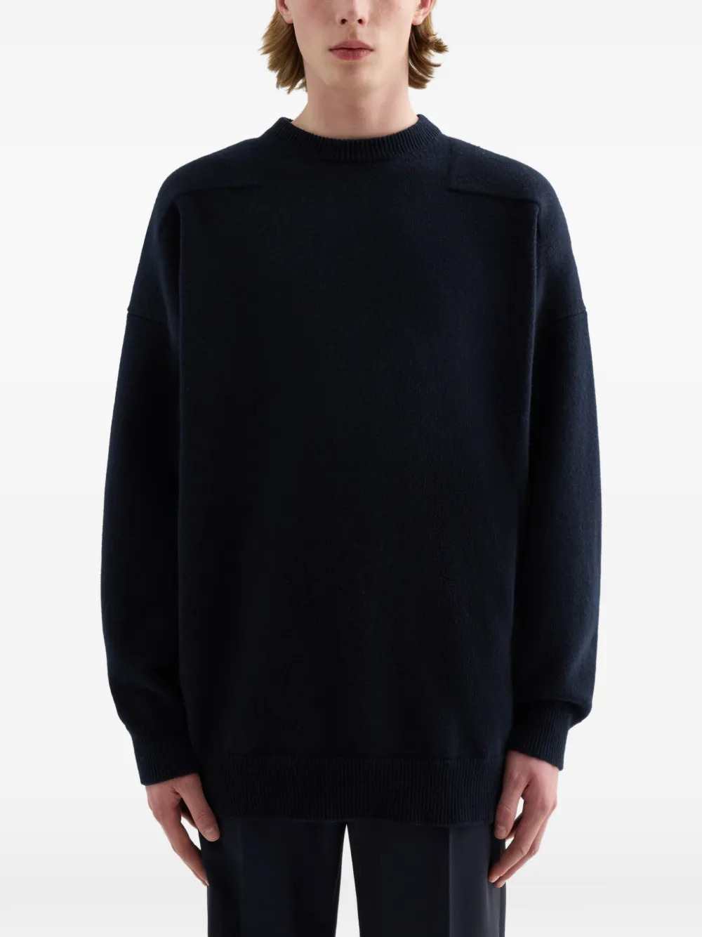 Jil Sander Men Wool-Blend Crew-Neck Sweater JIL SANDER