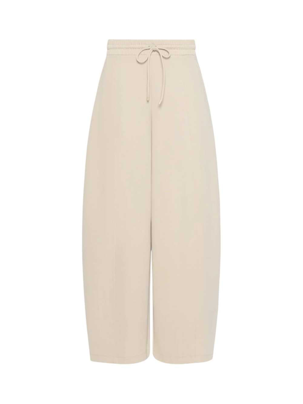 Max Mara Women Technical Cotton Jersey Barrel-Leg Trousers - Rock MAX MARA