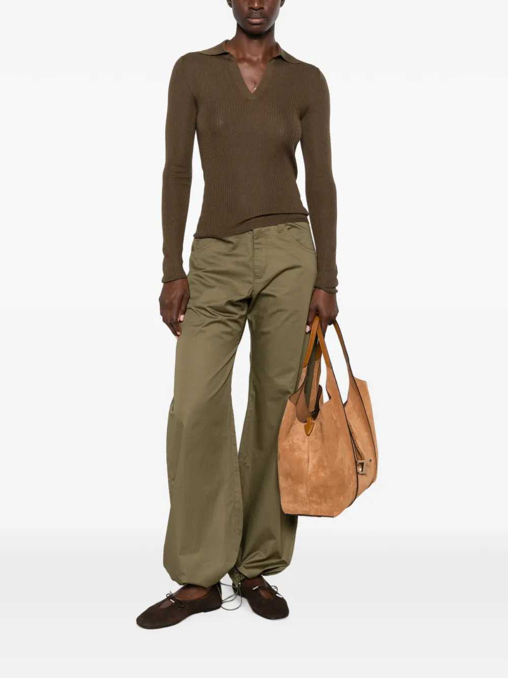 Max Mara Women Ribbed Polo-Style Sweater MAX MARA