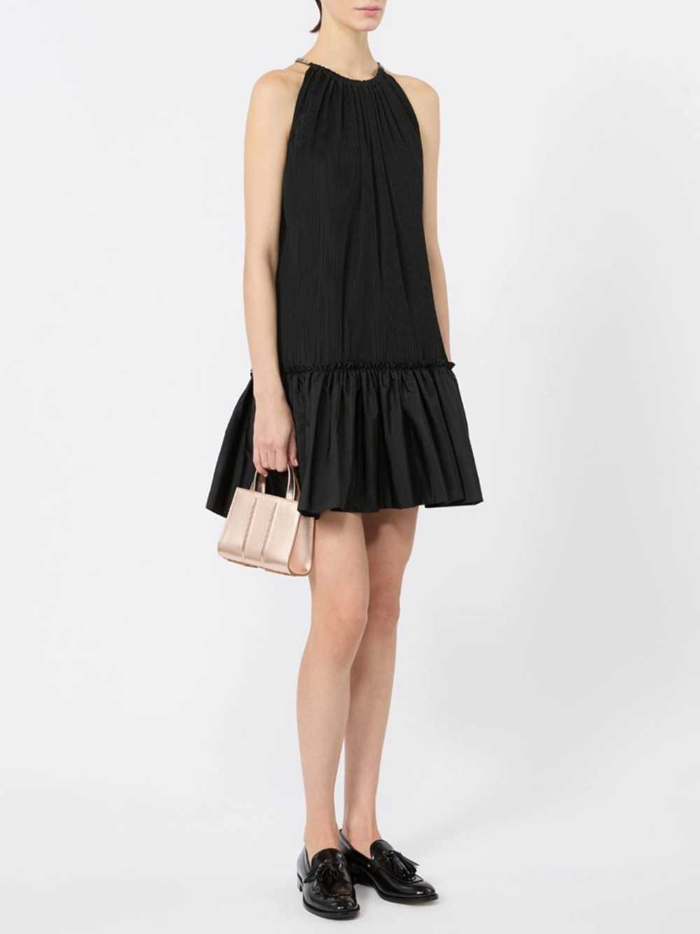 Max Mara Women Short Sleeveless Dress In Pleated Taffeta - Black MAX MARA