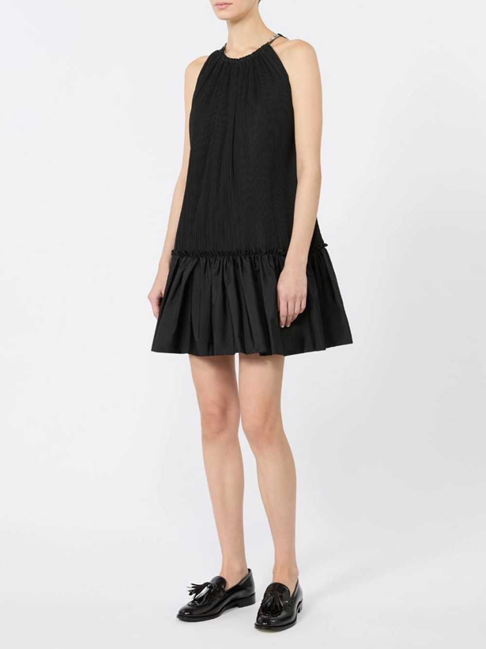 Max Mara Women Short Sleeveless Dress In Pleated Taffeta - Black MAX MARA