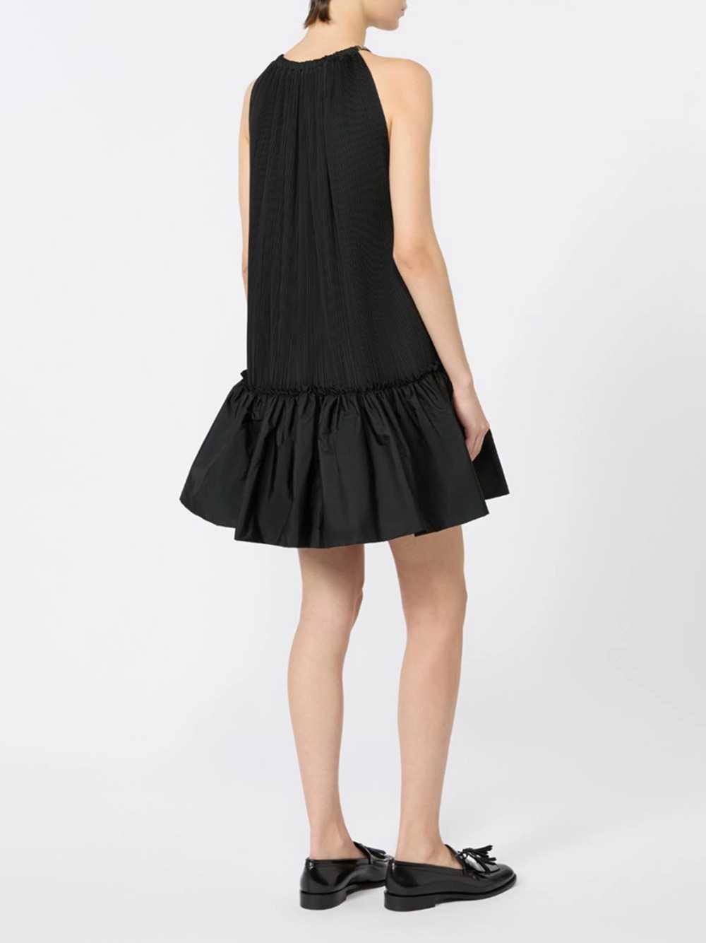 Max Mara Women Short Sleeveless Dress In Pleated Taffeta - Black MAX MARA