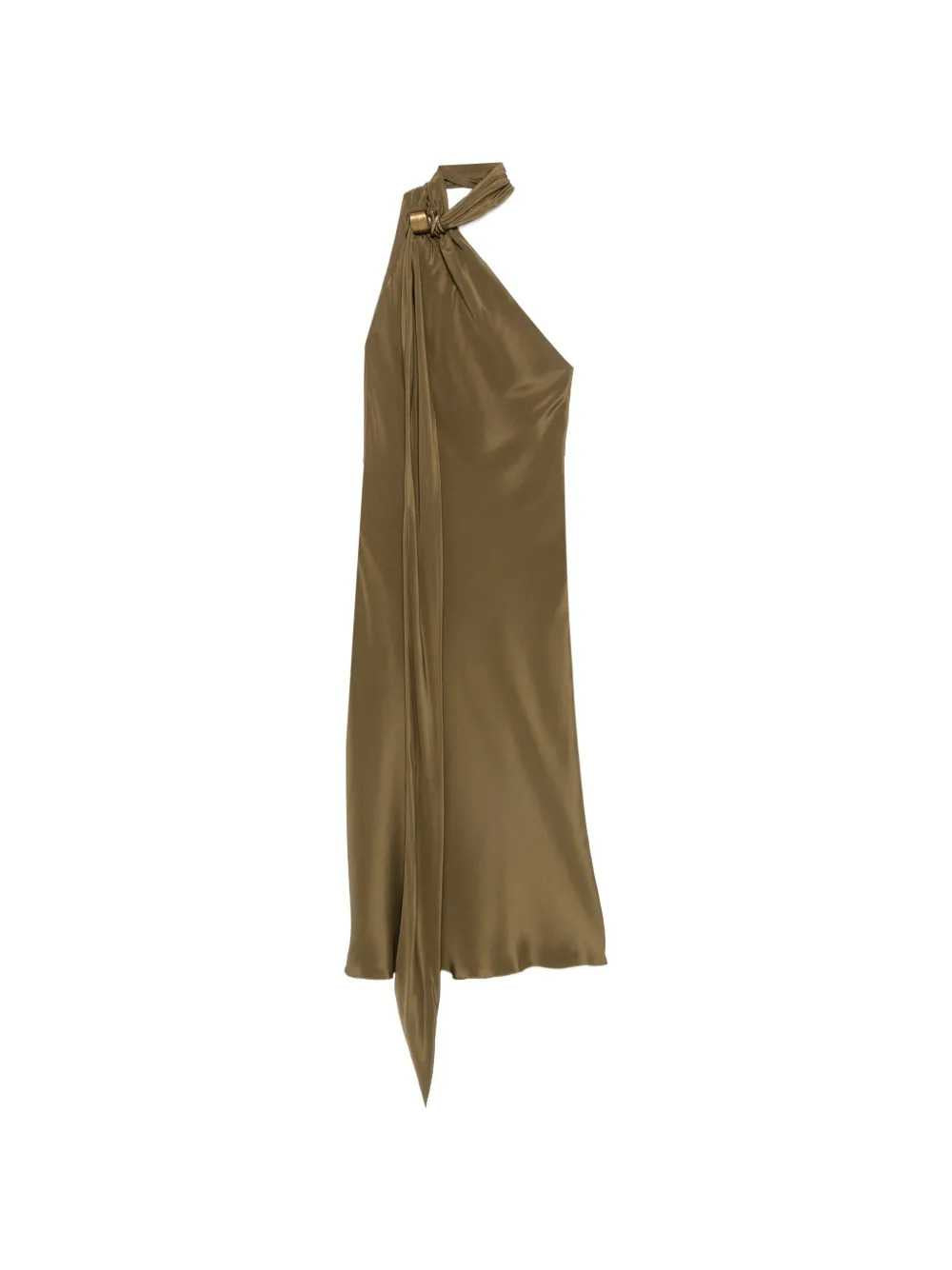 Max Mara Women Evasto One-Shoulder Silk Midi Dress With Metallic Details MAX MARA