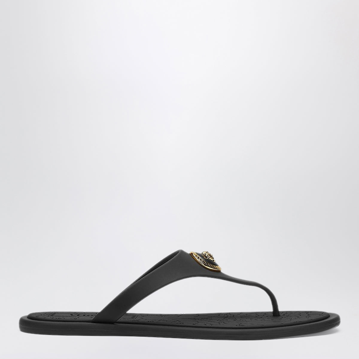 Versace Black Alia Rubber Sandals Women VERSACE