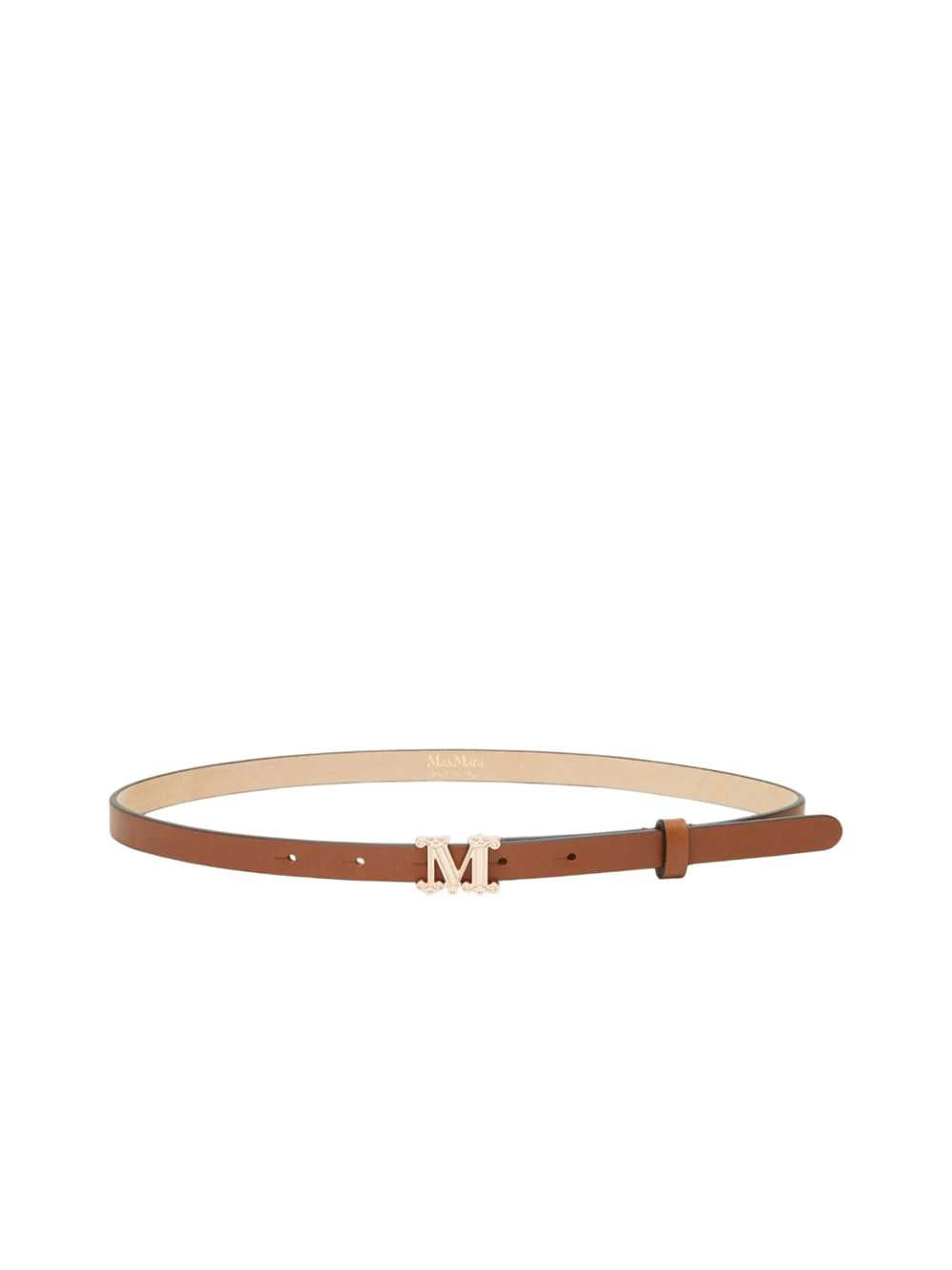 Max Mara Women Monogram Leather Belt – Amber Brown MAX MARA
