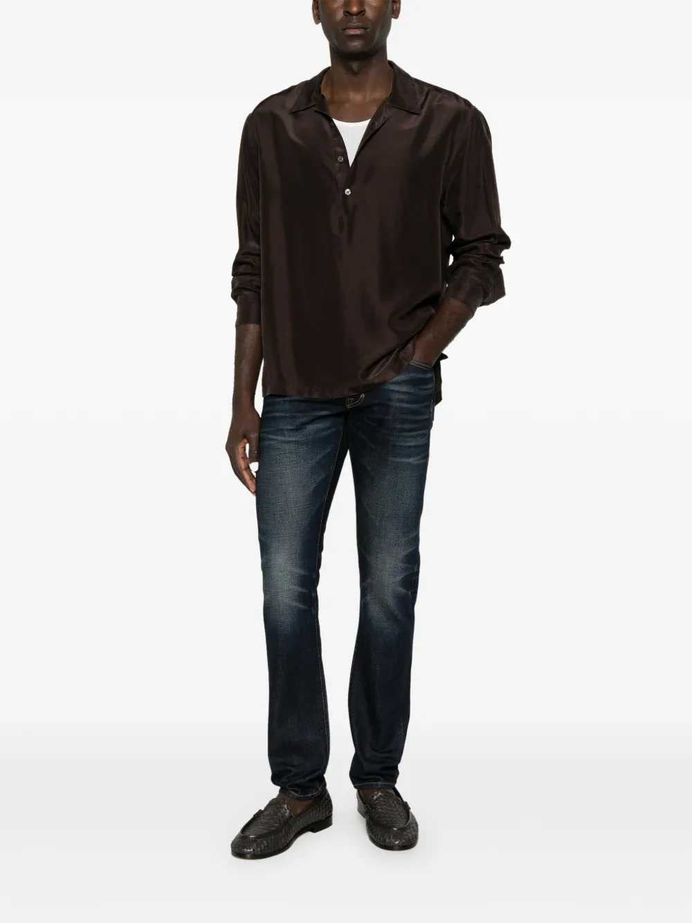 Tom Ford Men Jeans With Belt Loops And Logo Patch TOM FORD