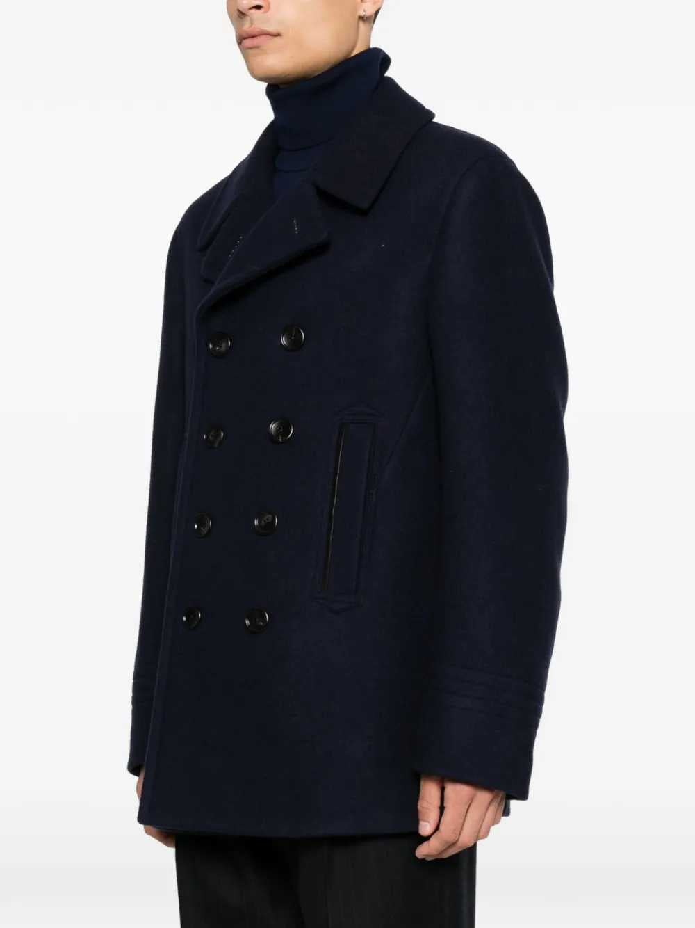Tom Ford Men Double-Breasted Pea Coat TOM FORD