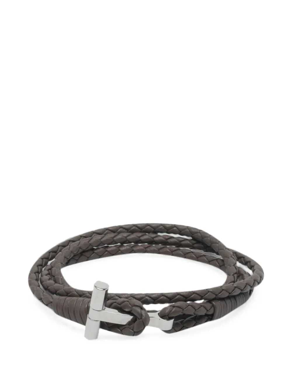 Tom Ford Men Braided Leather Bracelet TOM FORD