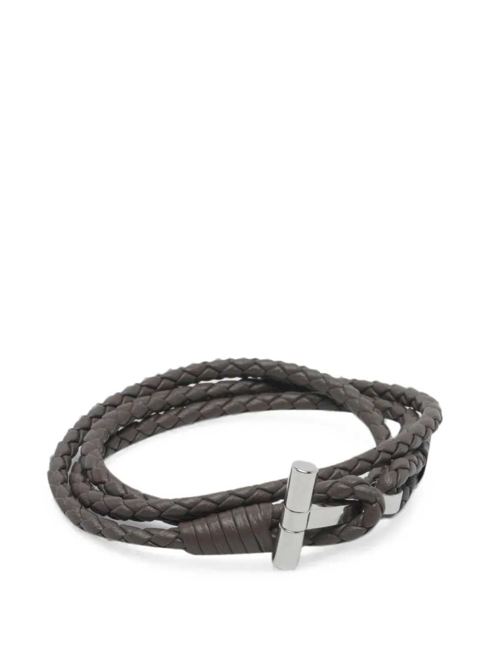 Tom Ford Men Braided Leather Bracelet TOM FORD