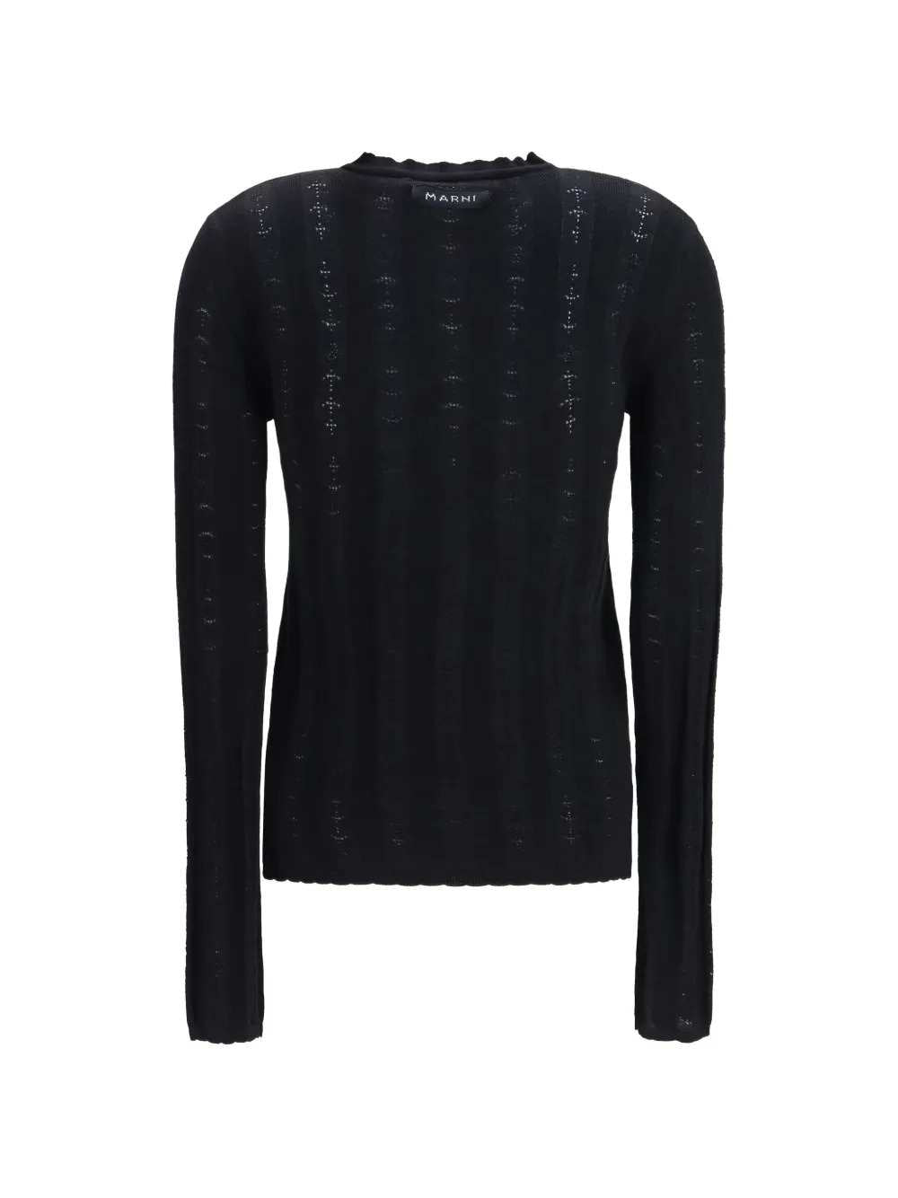 Marni Women Textured Knit Cardigan With Bow Detail MARNI