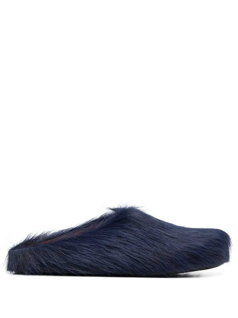 Marni Men Fussbett Calf-Hair Sabot Slippers MARNI