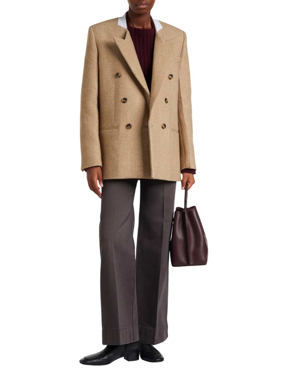 Victoria Beckham Women Alina Jean In Fossil Grey VICTORIA BECKHAM
