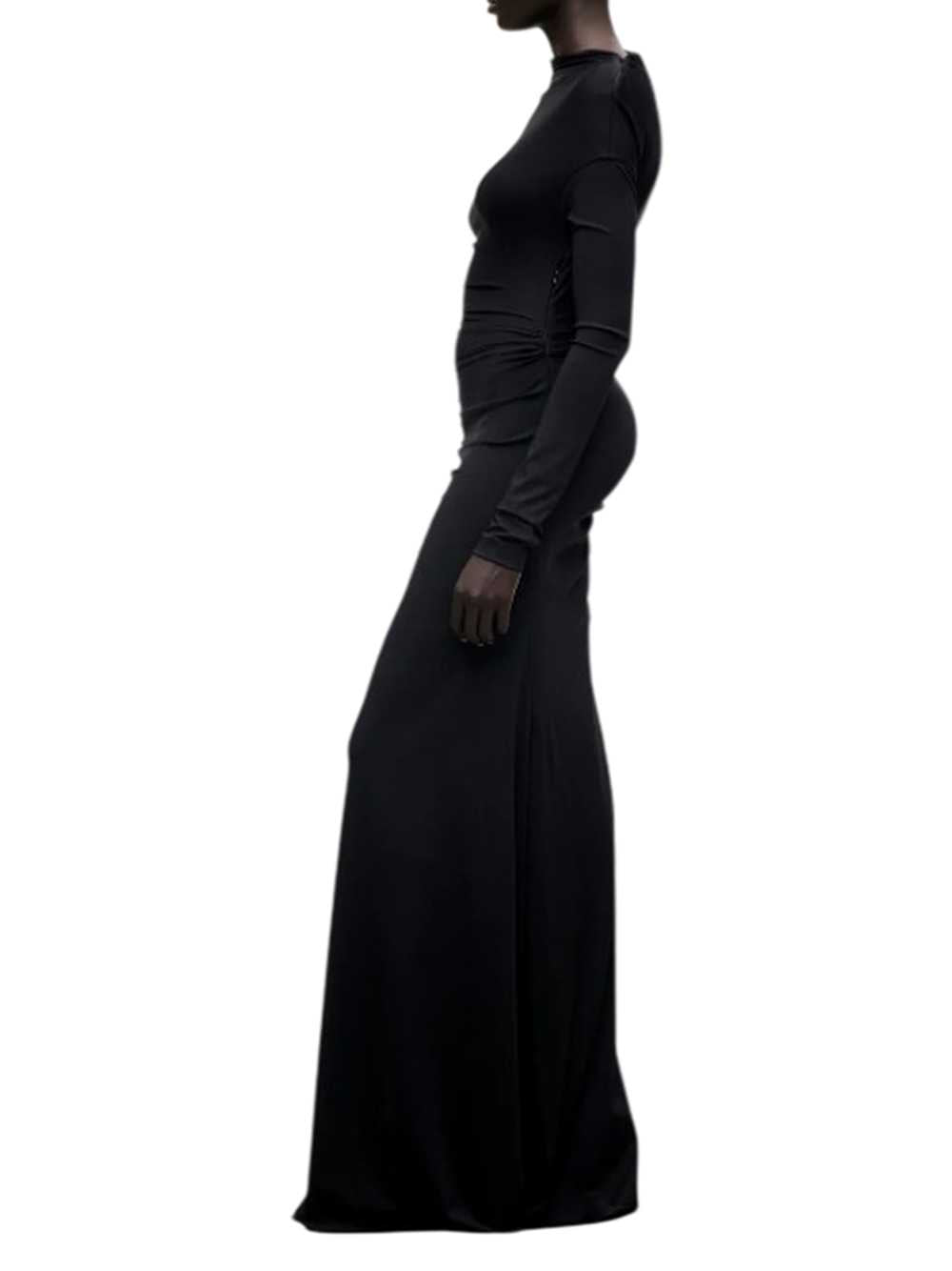 Victoria Beckham Women Black Dress With Draped Shoulders VICTORIA BECKHAM