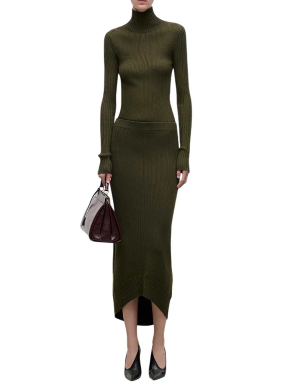 Victoria Beckham Women Green High-Neck Sweater VICTORIA BECKHAM