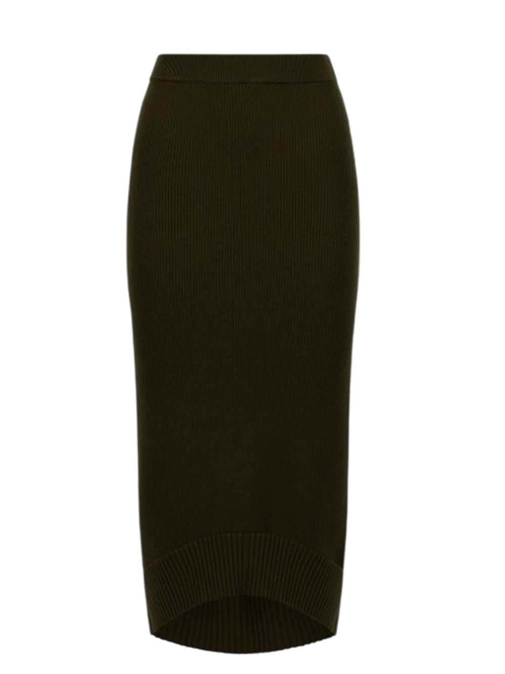 Victoria Beckham Women Green Fitted Skirt VICTORIA BECKHAM