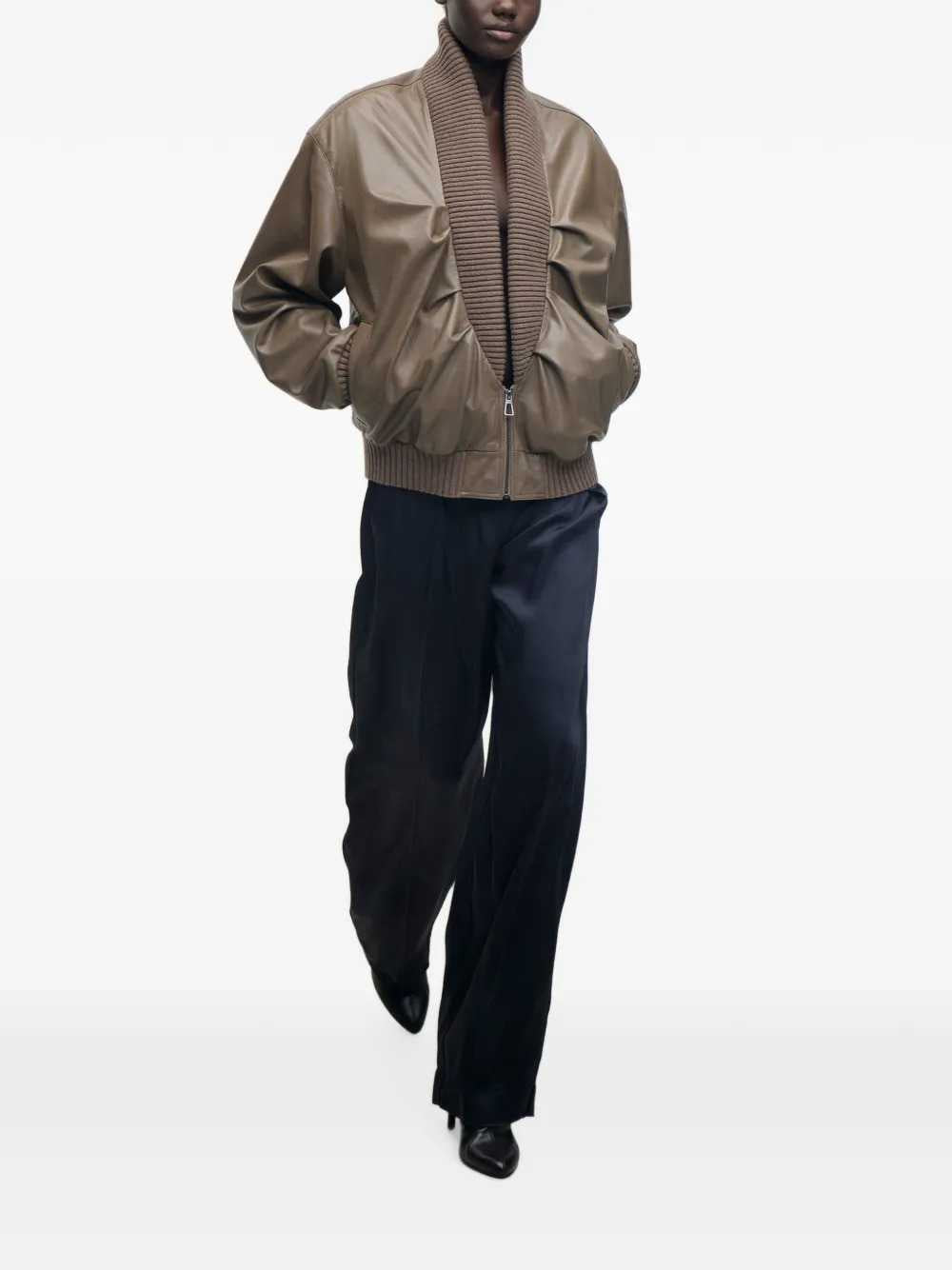 Victoria Beckham Women Zana Leather Jacket VICTORIA BECKHAM