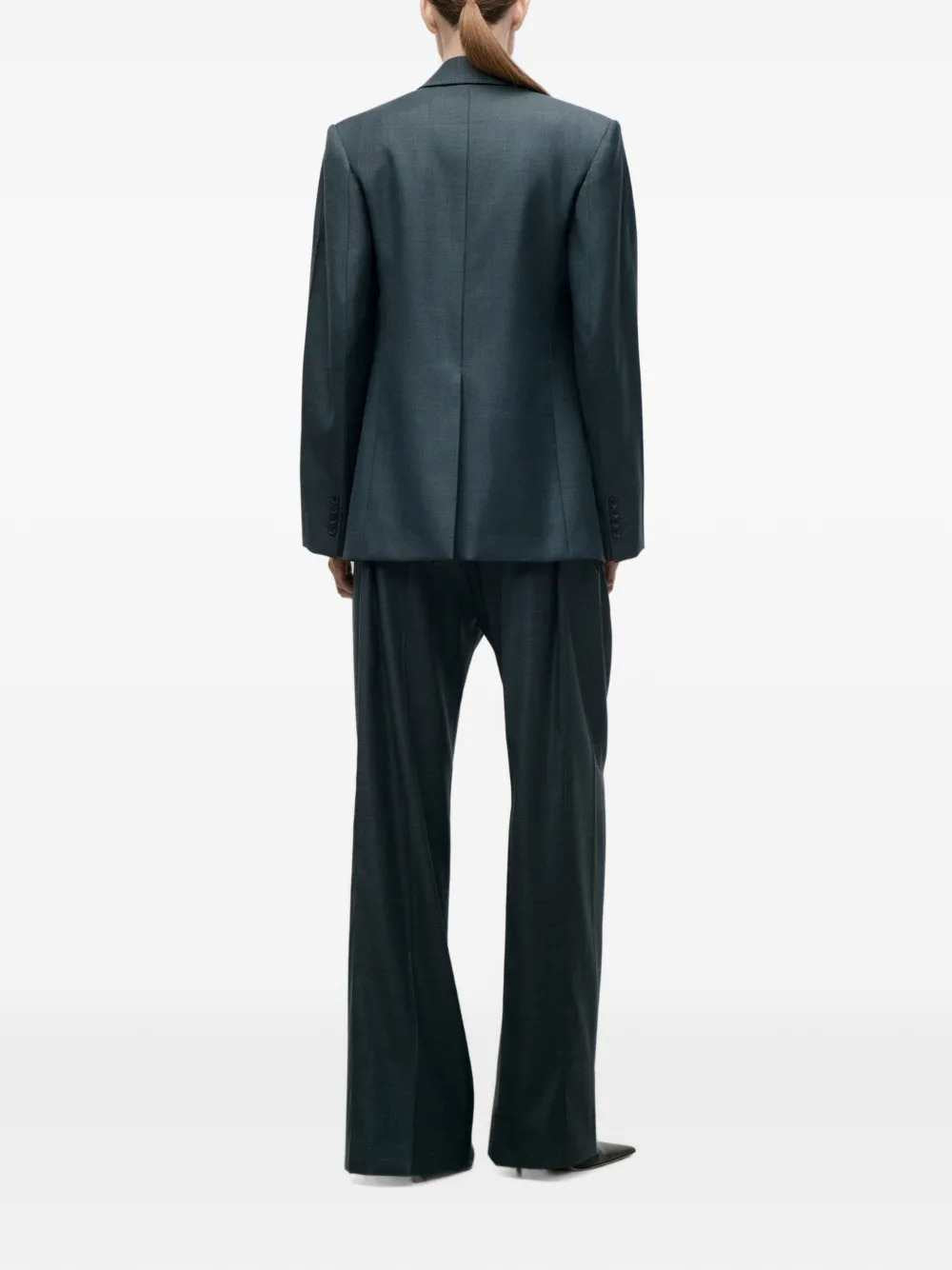 Victoria Beckham Women Petrol-Blue Blazer With Peak Lapels VICTORIA BECKHAM