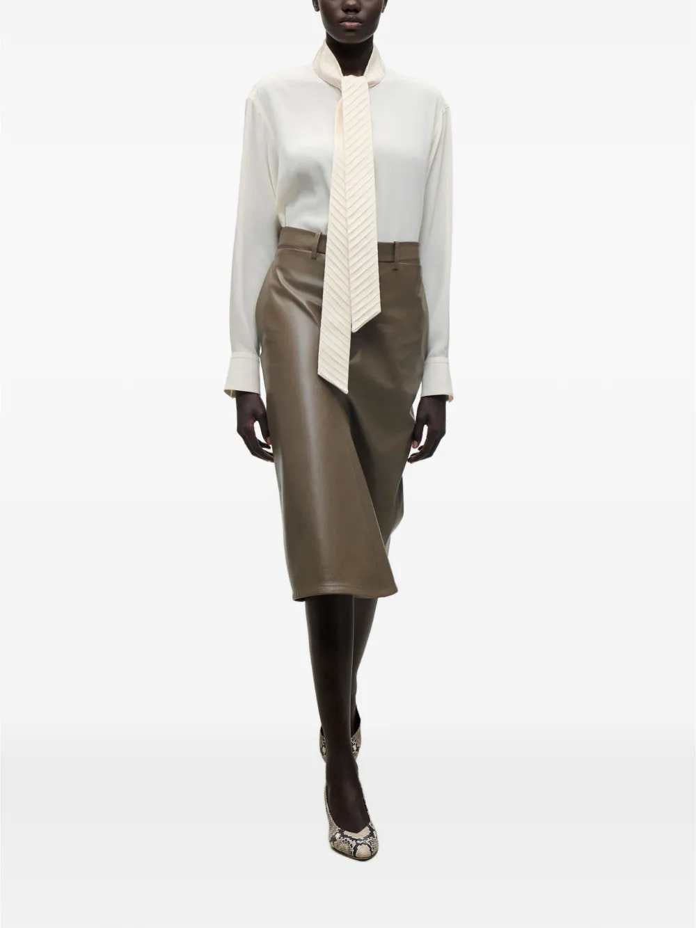 Victoria Beckham Women Pleated Blouse With Scarf Detail VICTORIA BECKHAM
