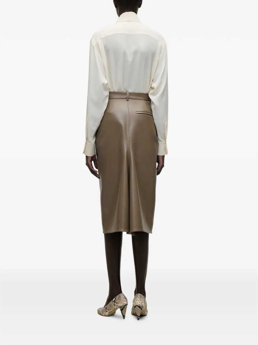 Victoria Beckham Women Pleated Blouse With Scarf Detail VICTORIA BECKHAM