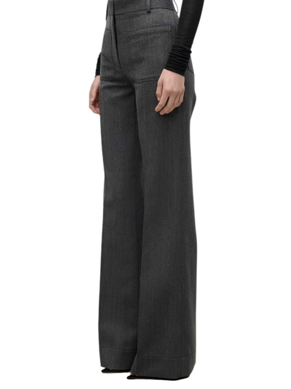 Victoria Beckham Women Alina Trousers In Dark Grey Mélange VICTORIA BECKHAM