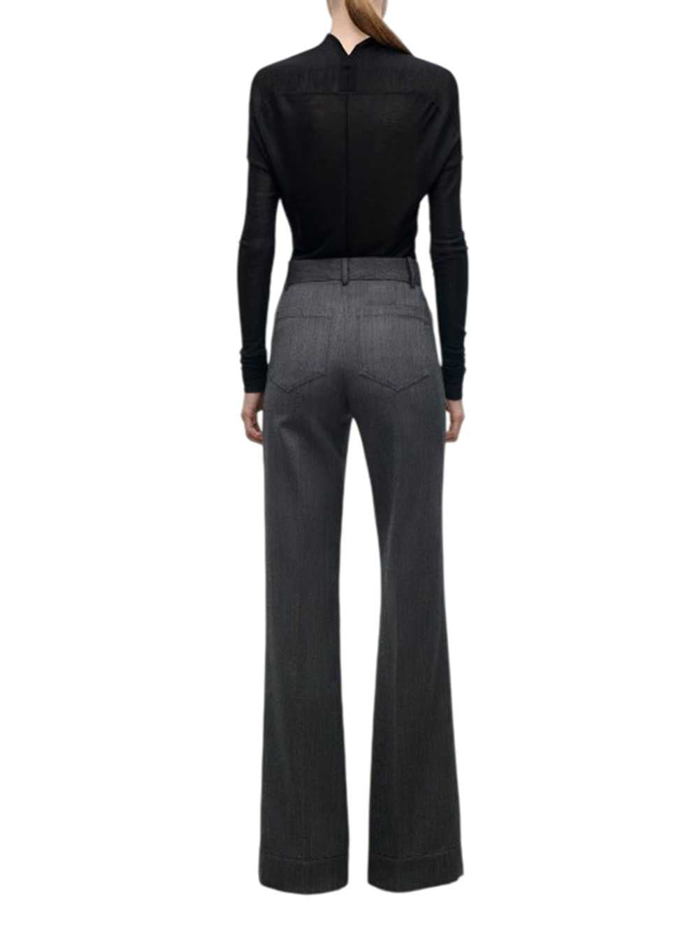 Victoria Beckham Women Alina Trousers In Dark Grey Mélange VICTORIA BECKHAM