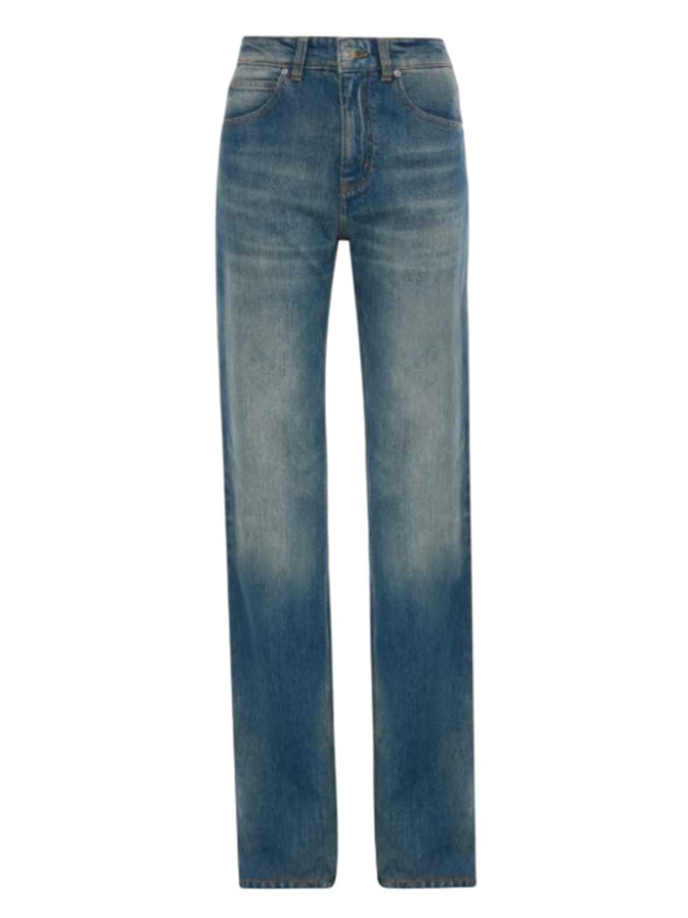 Victoria Beckham Women Julia Stretch Jeans In A Distressed Blue Wash VICTORIA BECKHAM