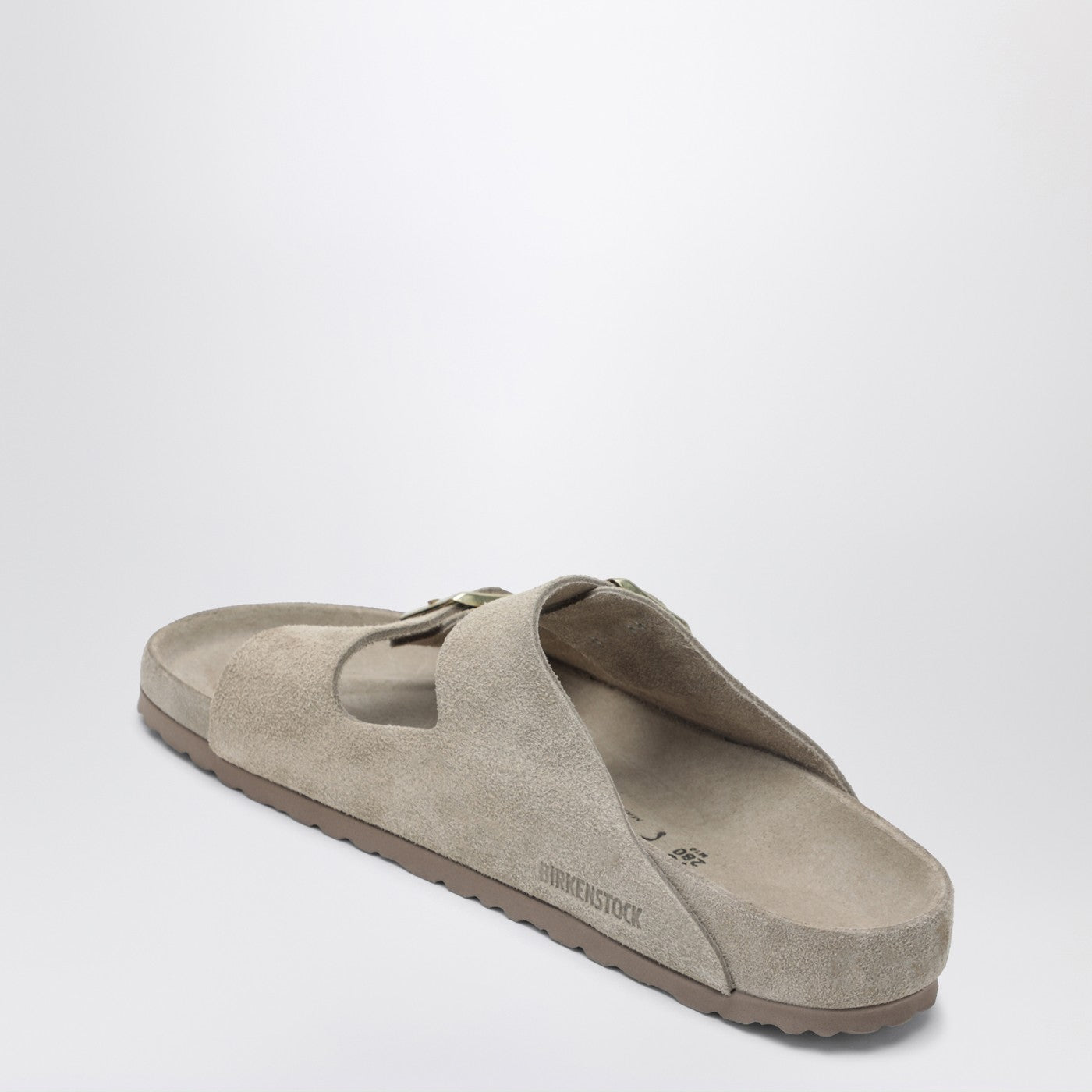 Birkenstock Arizona Slide In Taupe Suede Leather Men Birkenstock