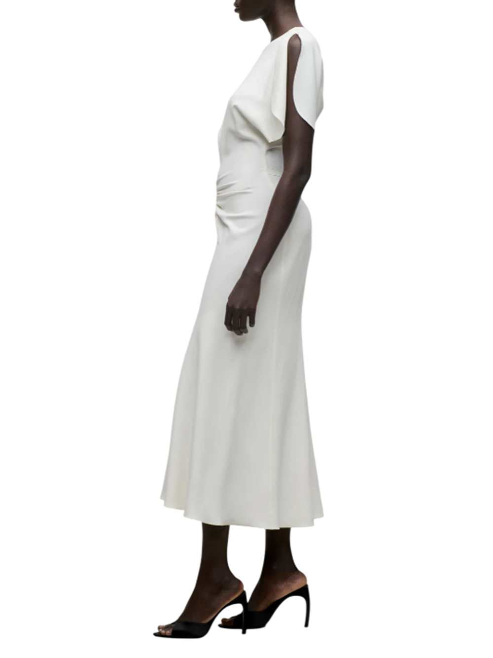 Victoria Beckham Women Bela Midi Dress In Bright Ivory VICTORIA BECKHAM