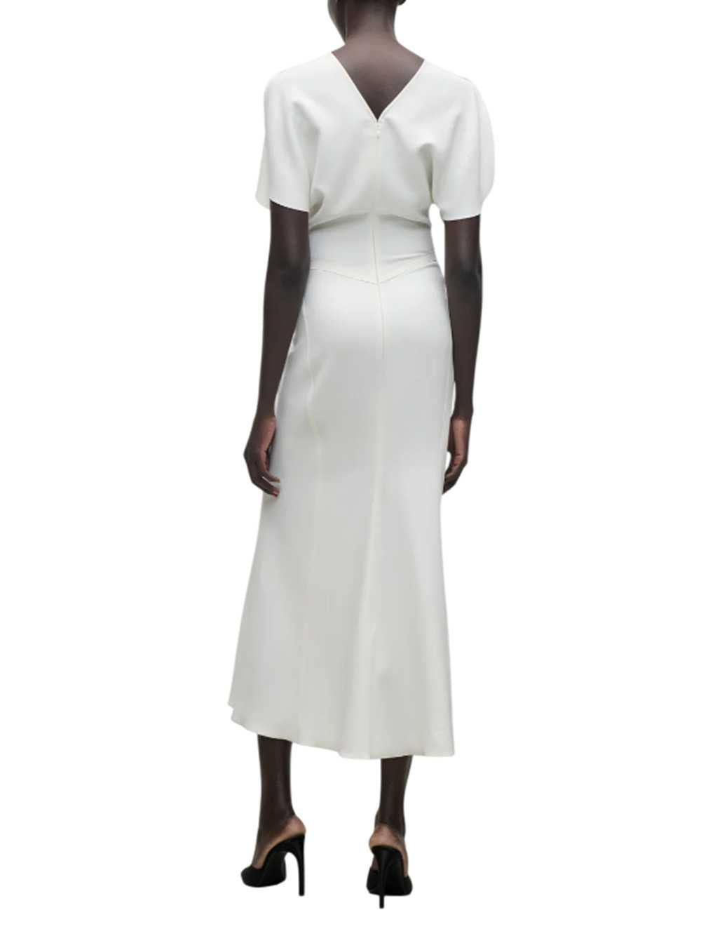 Victoria Beckham Women Bela Midi Dress In Bright Ivory VICTORIA BECKHAM