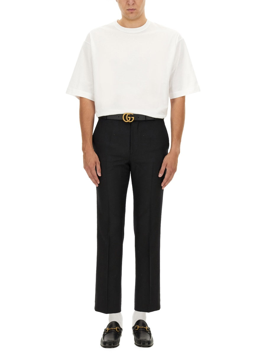 Gucci Men Wool Blend Twill Pants GUCCI